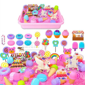 Magic Sand Toys - 107g Non-Toxic Kinetic Sand Kit for Sensory Play, 6 Colors